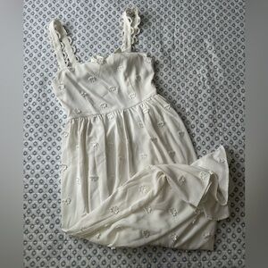 FOREVER 21 WHITE OPEN BACK LONG DRESS
